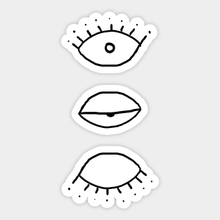 Three Eyes Sticker